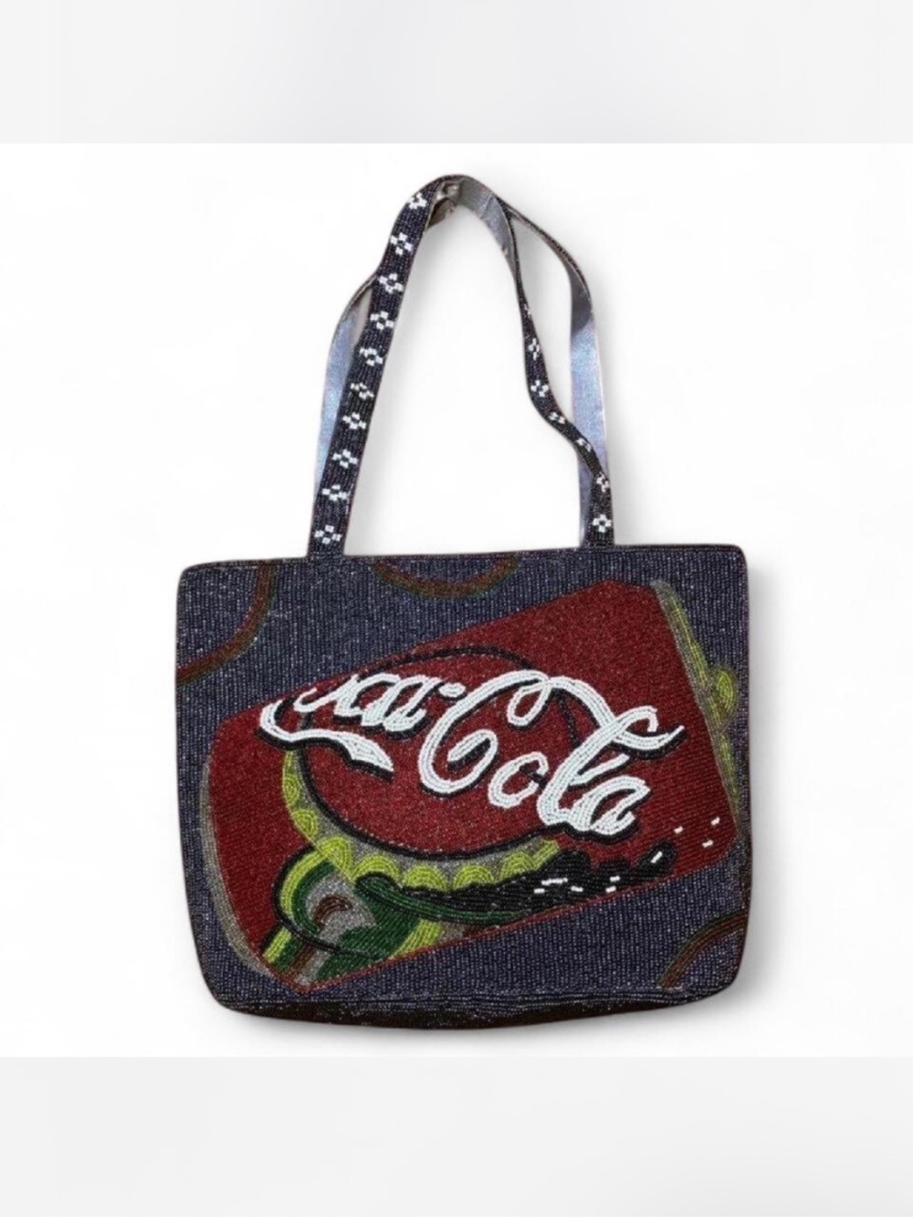 Vintage Beaded Coca-Cola Shoulder Bag 𓂃⭑